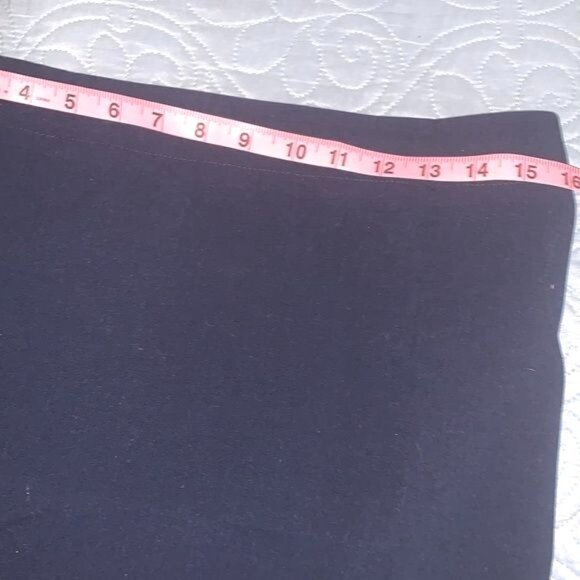 Q Mack Womens Navy blue Pencil Skirt Size 4 Polyester Blend Zipper Closure Made - Picture 7 of 7